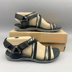 Merrell Womens Terran 3 Cush Lattice Sandals Size 7 Black/Gray J002712